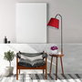 Opviq Lámpara de pie 8272-2 con mesa de madera en Nogal
